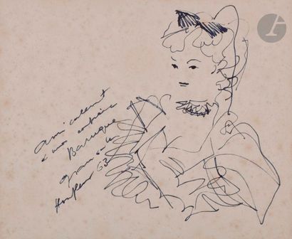 null Emilio GRAU-SALA (1911-1975)
Portrait de femme, 1963
Encre.
Signée, datée et...