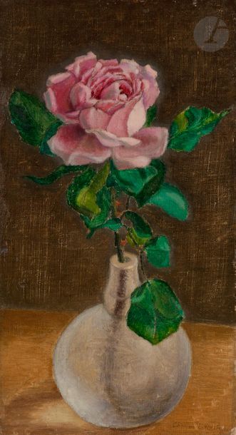 null Charles LACOSTE (1870-1959)
Rose dans un vase
Huile sur toile.
Signée en bas...