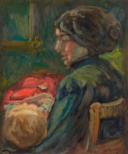 null *Nicolas Alexandrovitch TARKHOFF (1871-1930)
Portrait de madame Tarkhoff avec...