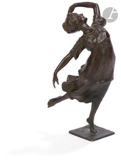 null Boris Oskarovitch FRÖDMAN-CLUZEL
(1878-1969)
Isidora Duncan dansant
Bronze,...