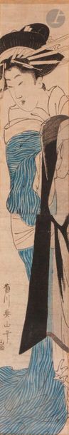 null Kikugawa Eizan (1787 - 1867)
Deux hashira-e représentant des courtisanes, l’une...