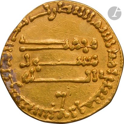 null ABBASSIDES. Règne d’Al-Mansûr (136-158 H / 754-775).
Dinar d’or daté 157 H /...