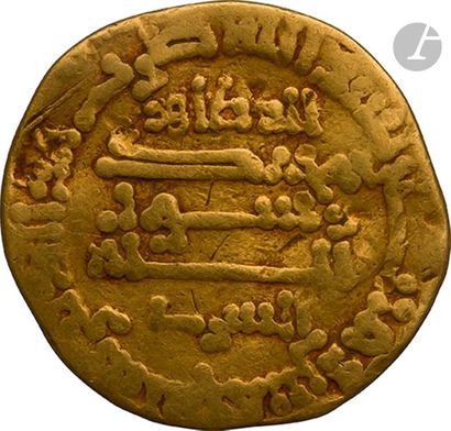 null ABBASSIDES. Règne d’Al-Ma’mûn (196-218 H / 812-833).
Dinar d’or daté 205 H /...
