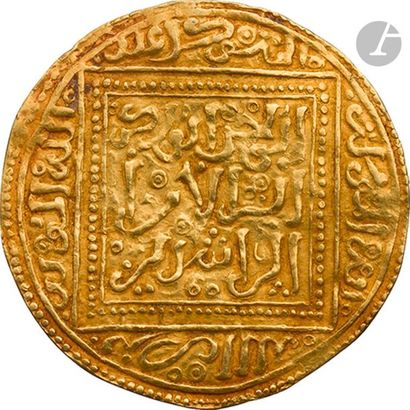 null HAFSIDES. Règne de Abu Yahya Abu Bakr II (718-747 H / 1318-46).
Dinar d’or au...