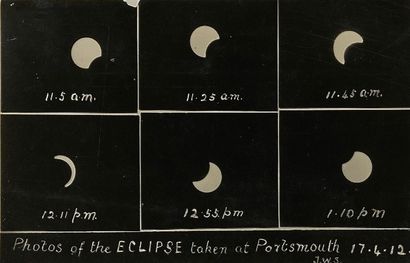 null J. Welch & Sons 
Éclipse solaire, 17 avril 1912. 
Photos of the Eclipse taken...