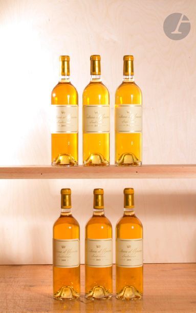 null 6 B CHÂTEAU D'YQUEM (Caisse bois d'origine), C1 Supérieur Sauternes, 2008