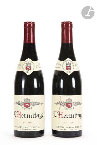 null 2 B L'HERMITAGE Red (1 with some label brands), Jean-Louis Chave, 2011