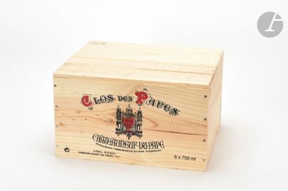 null 6 B CHÂTEAUNEUF DU PAPE Rouge (Caisse bois d'origine), Clos des Papes, 2013