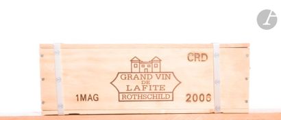 null 1 Mag CHÂTEAU LAFITE ROTHSCHILD (Original wooden case with hooped edges), GCC1...