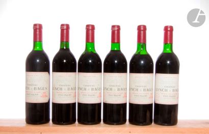 null 6 B CHÂTEAU LYNCH BAGES (1 B.G.; 2 T.L.B.; 2 E.H.; e.t.h.; slightly curled capsules,...