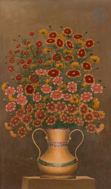 null André BAUCHANT (1873-1958)
Vase de fleurs, 1939
Huile sur toile.
Signée et datée...