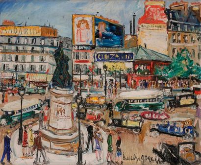 null Lucien GENIN (1894-1953)
Paris, la place de Clichy, vers 1935
Huile sur toile.
Signée...