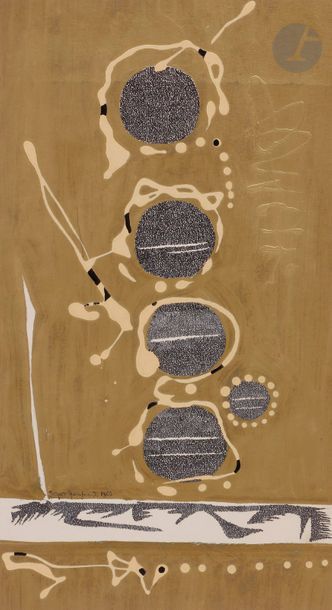 null Jacques SPACAGNA (1936-1990)
Composition, 1966
Technique mixte sur papier.
Signée...
