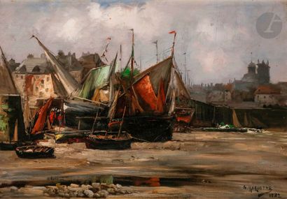null Georges HAQUETTE (1854-1906)

Dieppe, le port à marée basse, 1882

Huile sur...