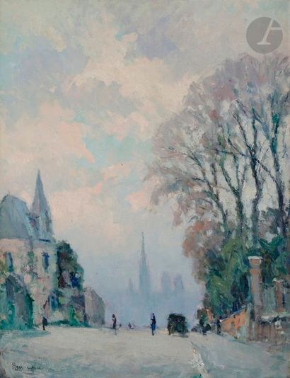null Narcisse HéNOCQUE (1879-1952)

Rouen, cathédrale dans la brume

Huile sur toile.

Signée...