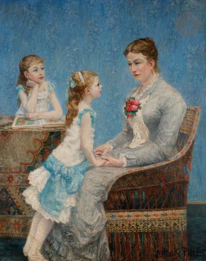 null *Albert DUBOIS-PILLET (1846-1890)

Madame Paul Bouchet et ses filles, 1884

Huile...