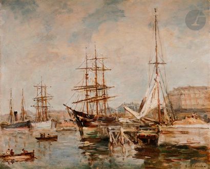 null Charles François PÉCRUS (1826-1907)

Bateaux au port

Huile sur toile.

Signée...