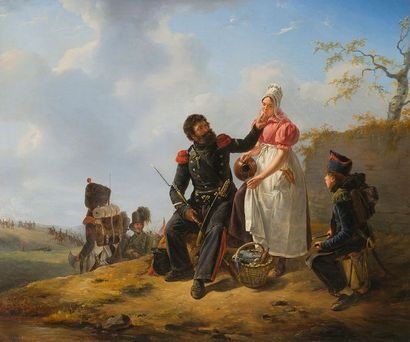 null Jean Henri DECOENE 

(Nederbrackel, 1798 - Bruxelles, 1866)

Le repos pendant...