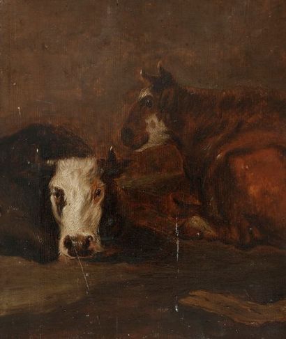 null École HOLLANDAISE du XVIIIe siècle

Étude de vache

Panneau de chêne, deux planches,...
