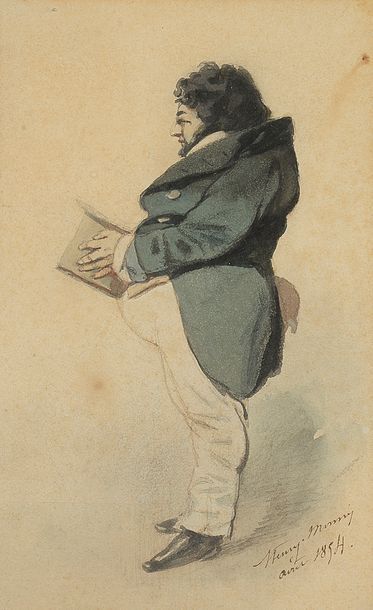 null Henry Bonaventure MONNIER (1805 - 1877)

Personnage de profil en pied, 1854

Aquarelle...
