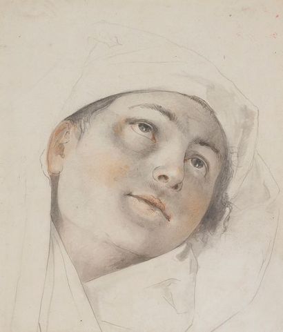 null École FRANÇAISE du XIXe siècle

Portrait au voile

Plume et encre grise, lavis...