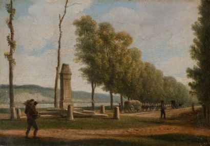 null François SABLET (Morges 1745 - Nantes 1819)
Paysages animés
Paire de panneaux,...