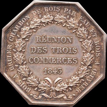 null LOT de 8 jetons en argent : Commerce de bois flotté - Paris, Commerce de bois...