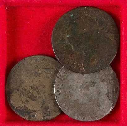 null ANCIEN REGIME
LOT de 35 monnaies en cuivre ou bronze :
HENRI IV (1589-1610)...
