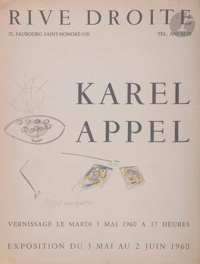 null Karel APPEL [néerlandais] (1921-2008)
Composition, vers 1960
Mine de plomb et...