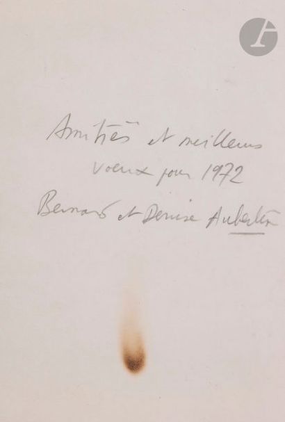 null Bernard AUBERTIN (né en 1934)
Composition, 1972
Papier rouge brûlé.
Signée,...