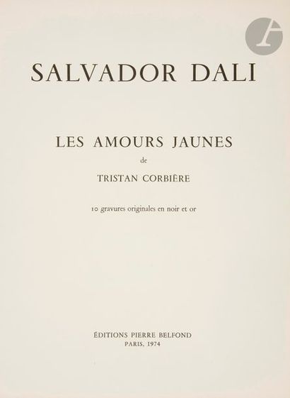 null Salvador DALÍ (1904-1989)
Les Amours jaunes, 1974.
Pointe sèche et rehauts d’or...