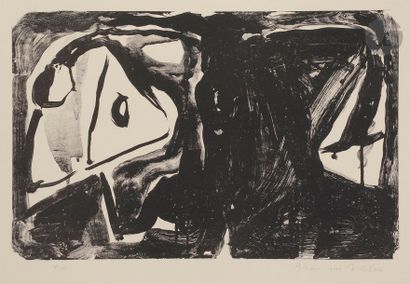 null Bram VAN VELDE (1895-1981)
Composition, 1962
Lithographie.
Épreuve sur vélin,...