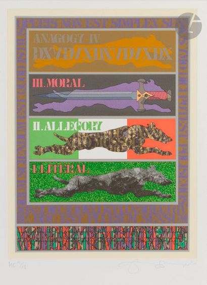 null Tom PHILLIPS [anglais] (né en 1937)
Compositions, vers 1980
Sérigraphie en couleurs.
6...