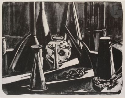 null Jean-Baptiste SÉCHERET (born in 1957
)
Still life with screw, 1989Lithograph.
...