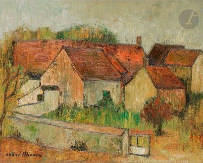 null André MINAUX (1923-1986)
La Ferme de Laure, 1954
Huile sur toile.
Signée en...