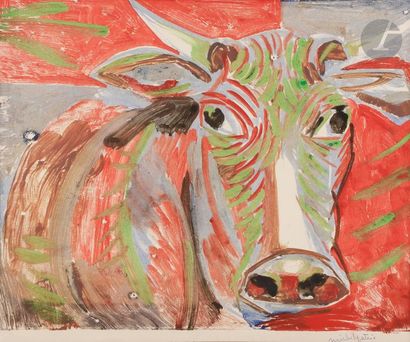 null Michel PATRIX (1917-1973)
Tête de vache, 1954
Monotype.
Signé en bas à droite.
50...