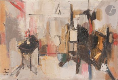 null Philippe CARA-COSTEA (né en 1925)
L’Atelier, 1958
Huile sur toile.
Signée et...