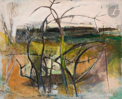 null André CIVET (1911-1961)
Les Arbres, 1952
Huile sur toile.
Signée en bas à droite.
81...