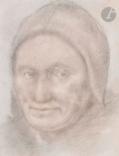 null École ITALIENNE vers 1600
Portrait d'ecclésiastique
Crayon noir, sanguine et...