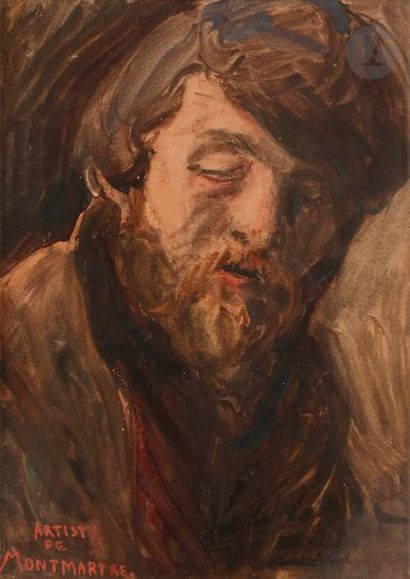 null Kees VAN DONGEN (1877-1968)
Autoportrait, 1898
Gouache.
Légendée en bas à gauche...
