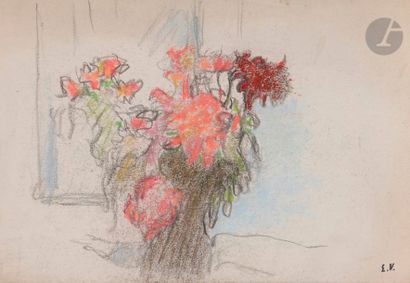 null Édouard VUILLARD (1868-1940)
Bouquet, vers 1905
Pastel.
Porte le timbre du monogramme...