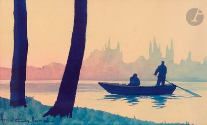 null Marcel GAILLARD (1886-1947)
Barque au petit matin
Aquarelle.
Signée en bas à...