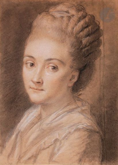 null Entourage de François Hubert DROUAIS (Paris 1727 - 1775)
Portrait de femme de...