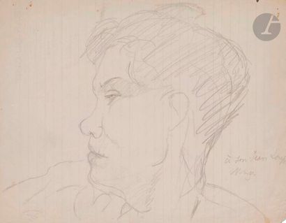 null Max JACOB (1876-1944)
Portrait de Jean-Loup Simian
Mine de plomb.
Signée et...