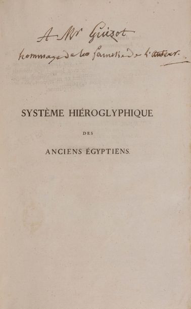 null CHAMPOLLION Jean-François (1790-1832).
Précis du système hiéroglyphique des...