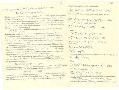 null EINSTEIN Albert (1879-1955).
MANUSCRIT autographe signé « A. Einstein », Einheitliche...