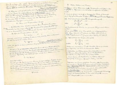 null EINSTEIN Albert (1879-1955).
MANUSCRIT autographe, Auf die Theorie metrischer...