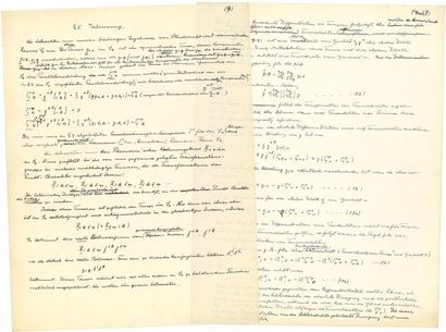 null EINSTEIN Albert (1879-1955).
MANUSCRIT autographe, [vers 1945] ; 2 pages in-4 ;...