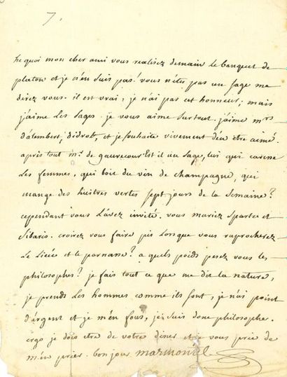 null MARMONTEL Jean-François (1723-1799) poète, auteur dramatique, philosophe et...