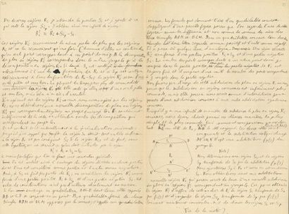 null POINCARÉ Henri (1854-1912).
MANUSCRIT autographe (la fin manque), [Théorie des...